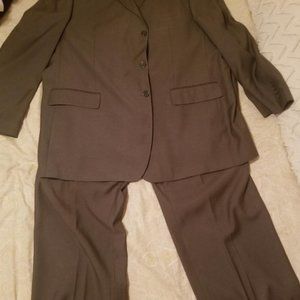 Olive green suit